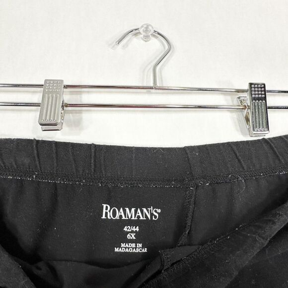 Roamans Plus Size 6X Shorts 42W 44W Black Pull‎ On Elastic Waist 10 Inch 1665 - Picture 8 of 9